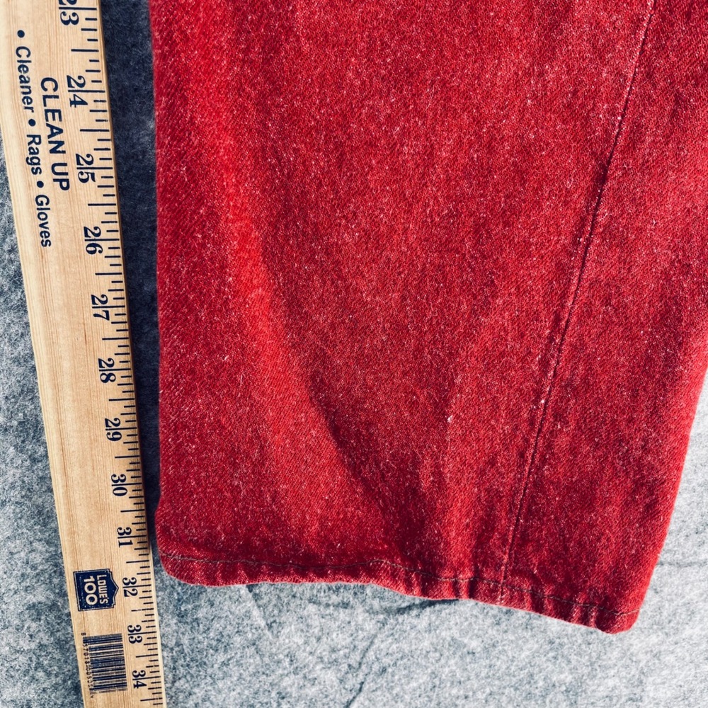 Vintage Levi 501 Jeans Men 38x32 Red Button Fly Baggy Denim Made in USA 1990s - Picture 5 of 16